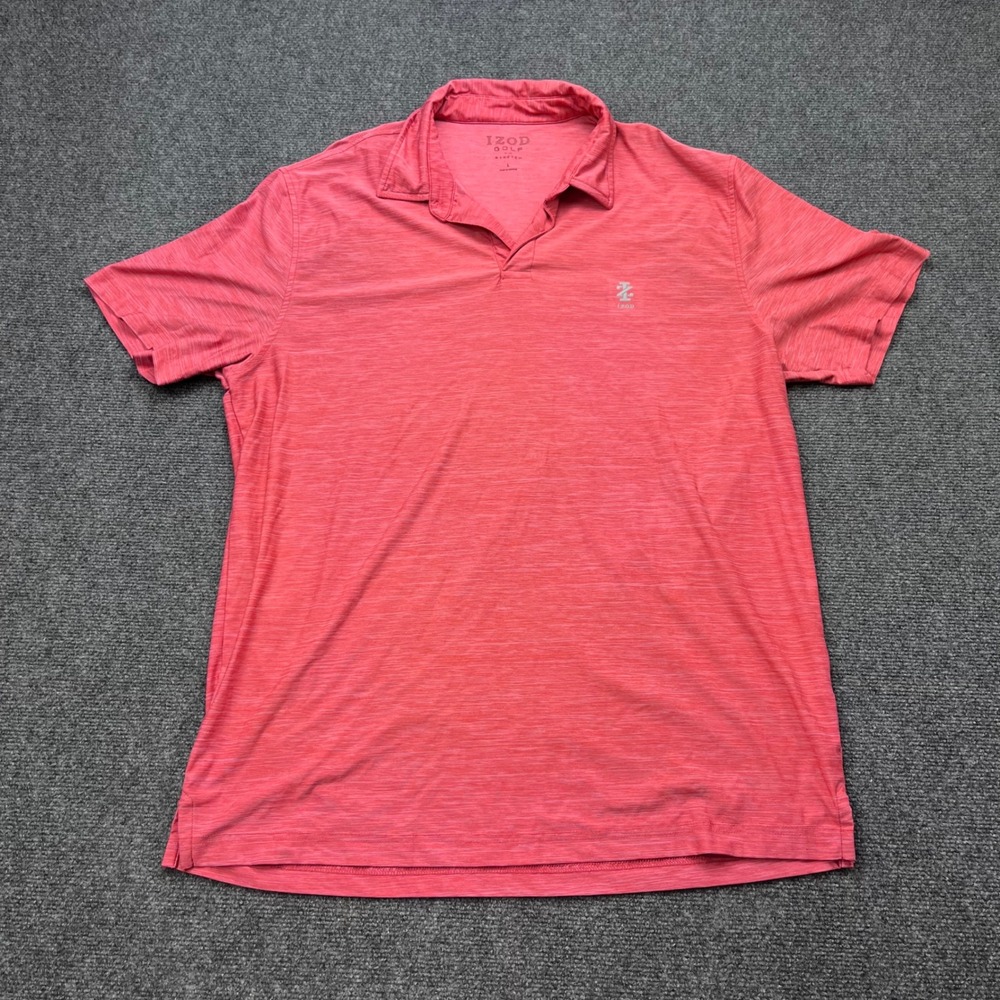 IZOD‎ Golf Performance Stretch Red Heather Short Sleeve Polo Shirt